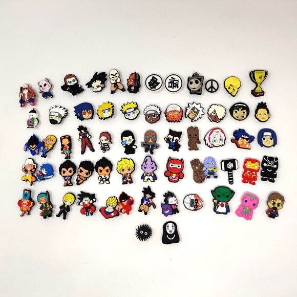 Lot of 62 Shoe Charms & Jibbitz for Crocs Marvel Anime Naruto Ghibli Funko Style - Picture 10 of 13